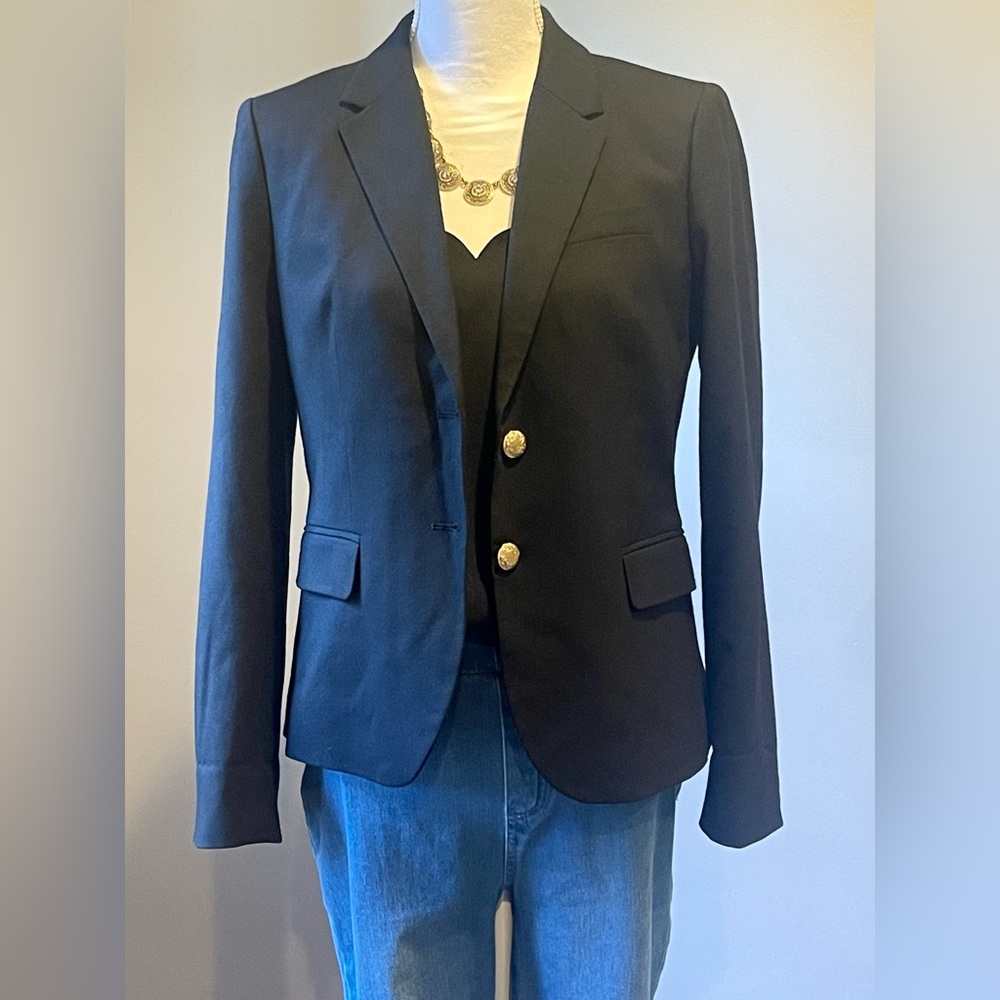 J Crew Classic Schoolboy Blazer - Black, 8